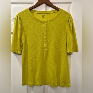Chartreuse Gap Henley. Never worn!